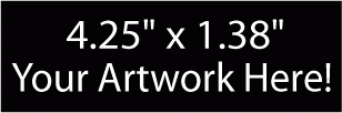 4.25" x 1.38" Black & White Bumper Stickers - 1,000