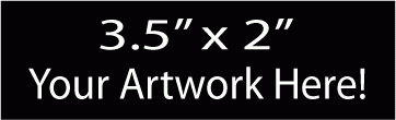 3.5" x 2" Black & White Bumper Stickers - 1,000