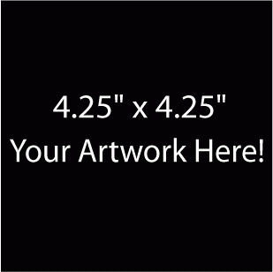 4.25" x 4.25" Black & White Bumper Stickers - 250