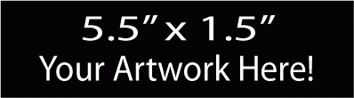5.5" x 1.5" Black & White Bumper Stickers - 500