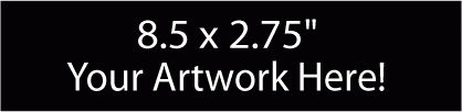 8.5 x 2.75" Black & White Bumper Stickers - 125