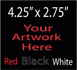 4.25" x 2.75" Red, Black & White Bumper Stickers - 1,000