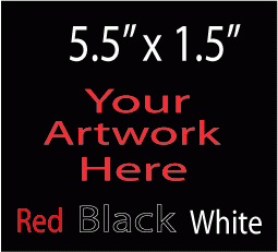 5.5" x 1.5" Red, Black & White Bumper Stickers - 500