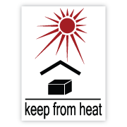 3" x4" "Keep from Heat", Roll of 100 Stickers