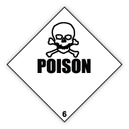 4" x 4" "Poison", Roll of 100 Stickers