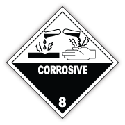4" x 4" "Corrosive", Roll of 500 Stickers
