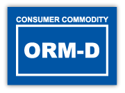 2.25" x 1.5" Consumer Commodity ORM-D, Roll of 500 Labels