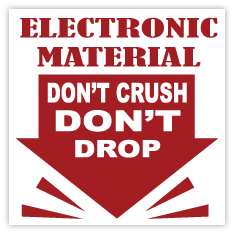 3" x 3" Electronic Material - Don't Drop - Roll of 500
