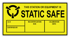 1.5" x 3" Static Safe Station Labels - Roll of 100