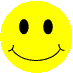 1" Yellow Smiley Face Seals, Roll of 5,000