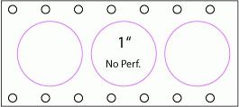 1" Pinfeed Wafer Seals, White Matte Paper - Roll of 3,125