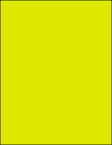 8.5" x 11" 1 up Neon Yellow Laser, 100 sheets