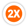 "2X" 2X Stickers, Garment Lables, Size Stickers.