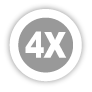 "4X" 4X Stickers, Garment Lables, Size Stickers.