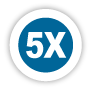 "5X" 5X Stickers, Garment Lables, Size Stickers.