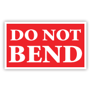 DO NOT BEND Sticker Labels