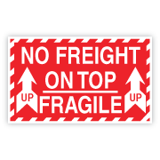NO FREIGHT ON TOP - FRAGILE Sticker Labels