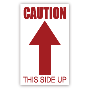 CAUTION THIS SIDE UP Sticker Labels