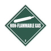 NON-FLAMMABLE GAS Sticker Labels