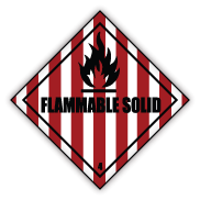 FLAMMABLE SOLID Sticker Labels
