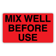 MIX WELL BEFORE USE Sticker Labels
