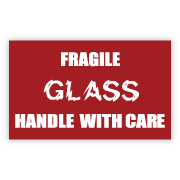 FRAGILE GLASS HANDLE WITH CARE Sticker Labels