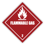 FLAMMABLE GAS Sticker Labels