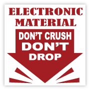 ELECTRONIC MATERIAL DON'T DROP Sticker Labels
