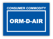 CONSUMER COMMODITY ORM-D-AIR Sticker Labels