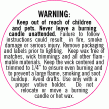 candle warning labels
