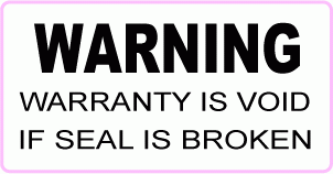 warning tamper evident labels