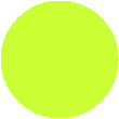 Chartreuse fluorescent thermal transfer circle labels.
