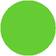 Green fluorescent thermal transfer circle labels.