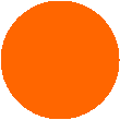 Orange fluorescent thermal transfer circle labels.
