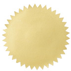embossable foil seals with a serrated edge