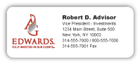 AG Edwards Stickertape Label Sample