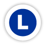 "L" Large Stickers, Garment Lables, Size Stickers.
