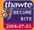 Thawte Digital SSL Certificate