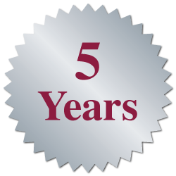 "5 Years" Serrated Edge Labels