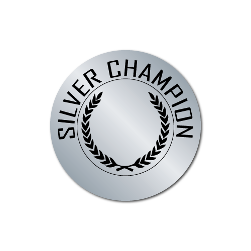 Silver Champion Award Stickers