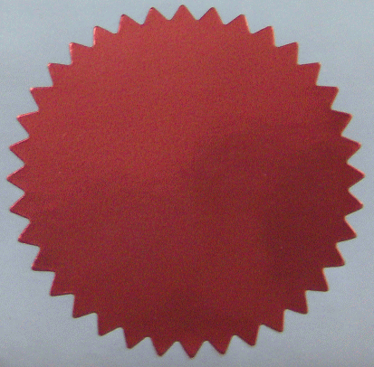 2 Inch Shiny Red  Notary & Certificate Foil Seals Stickers