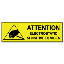 1" x 3" Attention Electrostatic Sensitive Labels
