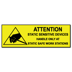 1" x 3" Attention Static Sensitive Labels