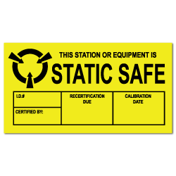 1.5" x 3" Static Safe Labels