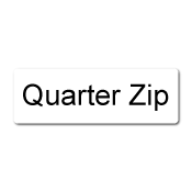 "Quarter Zip" White Rectangle Labels