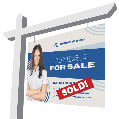Custom Real Estate Sign Stickers