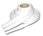 White wafer seals, mailing tabs, 1" dia., 3/4" dia. perforations.
