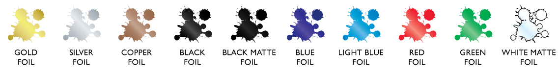 Hot Foil Stamped Colors for Custom Stickers