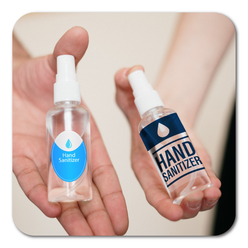 Custom Printed Stickers for Extra Large Hand Sanitizers Bottles