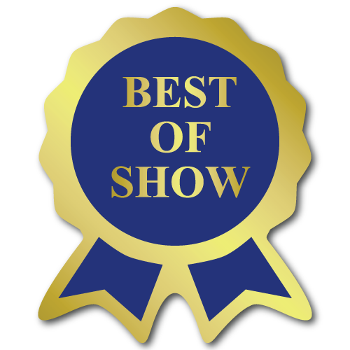 Best of Show, Blue Ribbon Award Labels, Pack of 25 Stickers